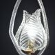 Set of 2 Pink and Transparent Murano Glass Chandelier by Barovier e Toso, 1950s