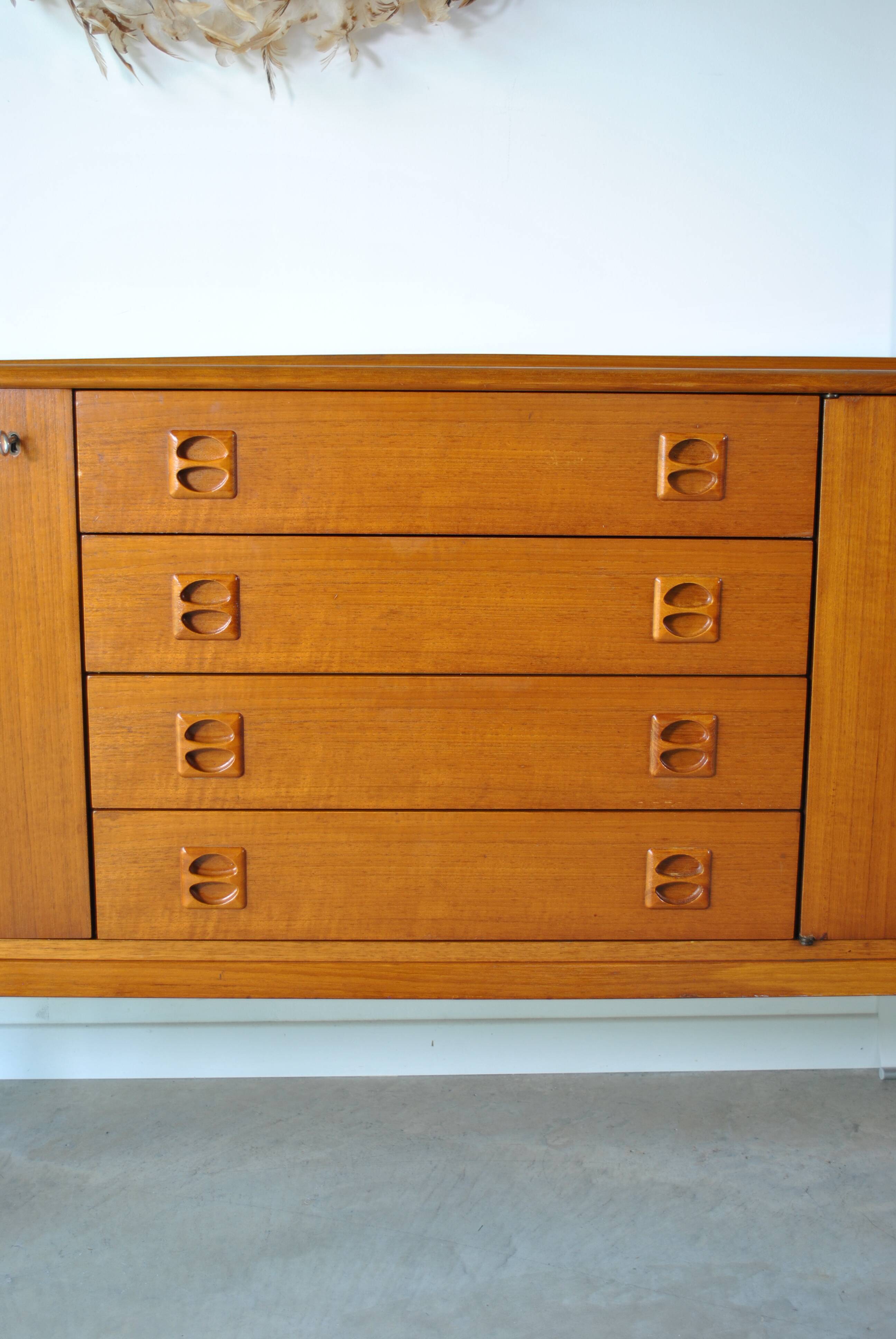 Scandinavian teak row 1970