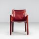 Mario Bellini model Cab 413 dining armchair in leather Cassina Italy 1977