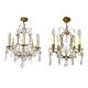 Set of 2 bronze chandeliers with tassels (crystal)