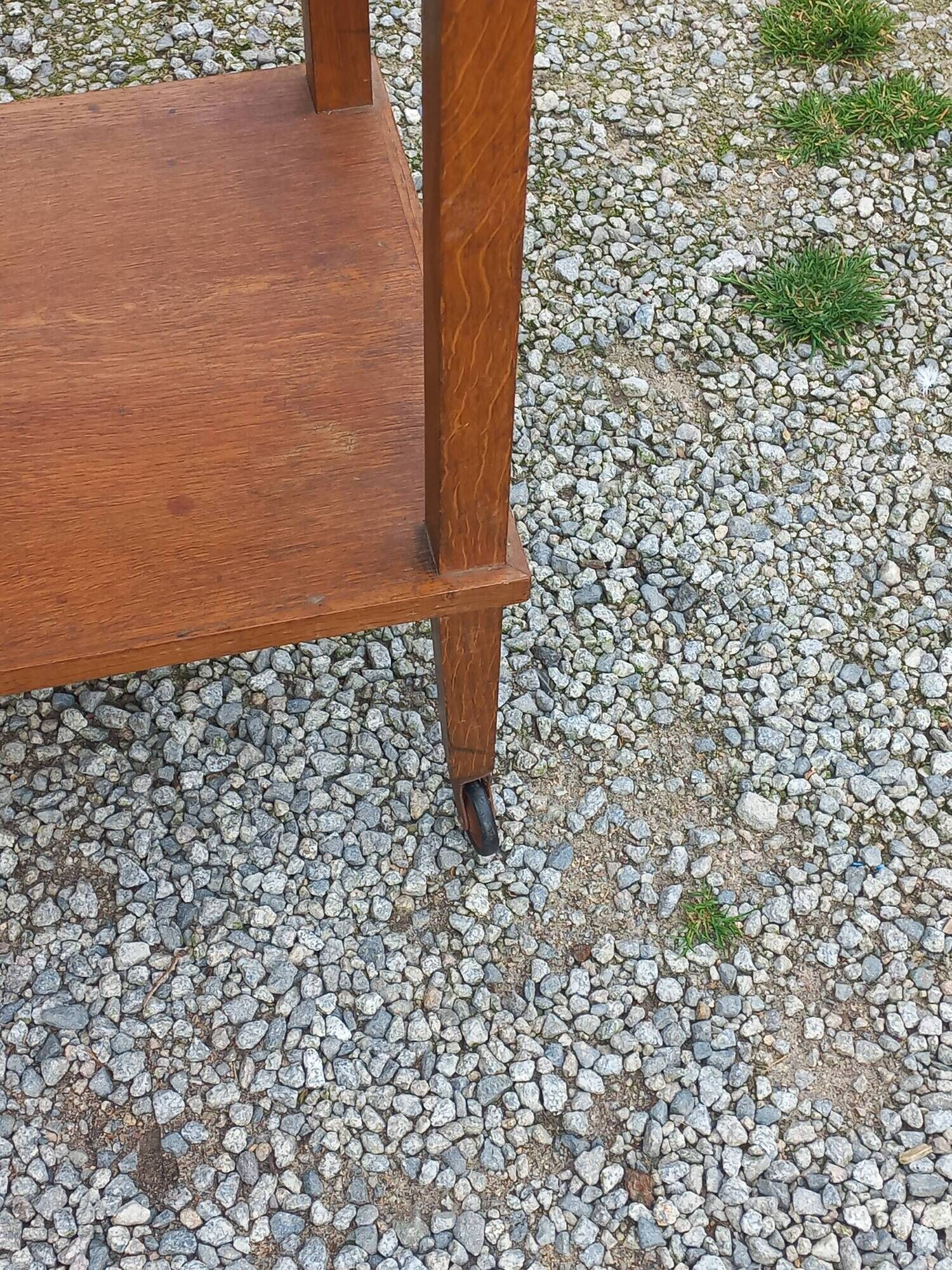 Pair of vintage 50s oak side tables