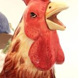 Vintage slip rooster pitcher