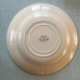 Assiette creuse Gien polychrome modèle œillets