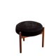Tabouret repose-pieds en teck et daim, Hugo Frandsen, Spottrup Mobelfabrik, Danemark