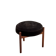 Tabouret repose-pieds en teck et daim, Hugo Frandsen, Spottrup Mobelfabrik, Danemark