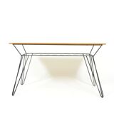 Vintage coffee table with wired base