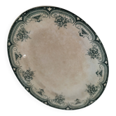 Plat ancien "Narcisses" – Faïencerie d’Onnaing (vers 1900)