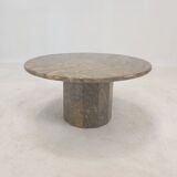 Round Italian Marble Coffee Table, 1980's