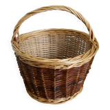 Two-tone wicker basket
