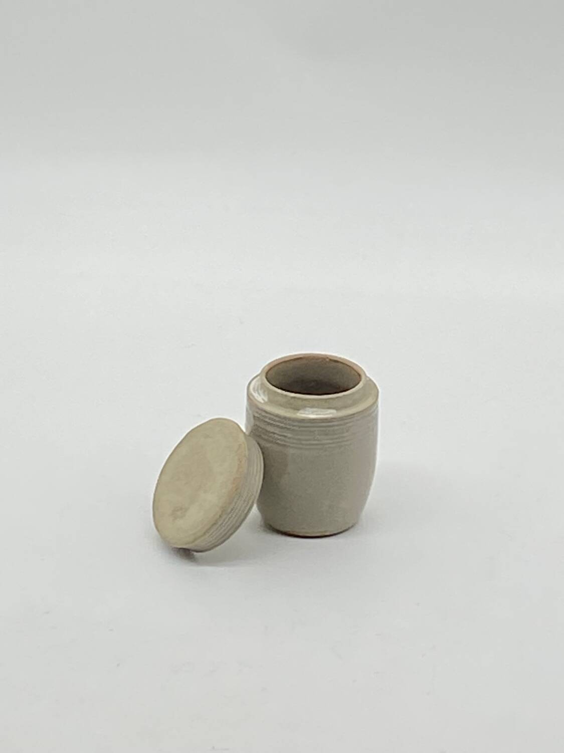 Old jam pot, stoneware, Paul Langeron, Pont des Vernes,