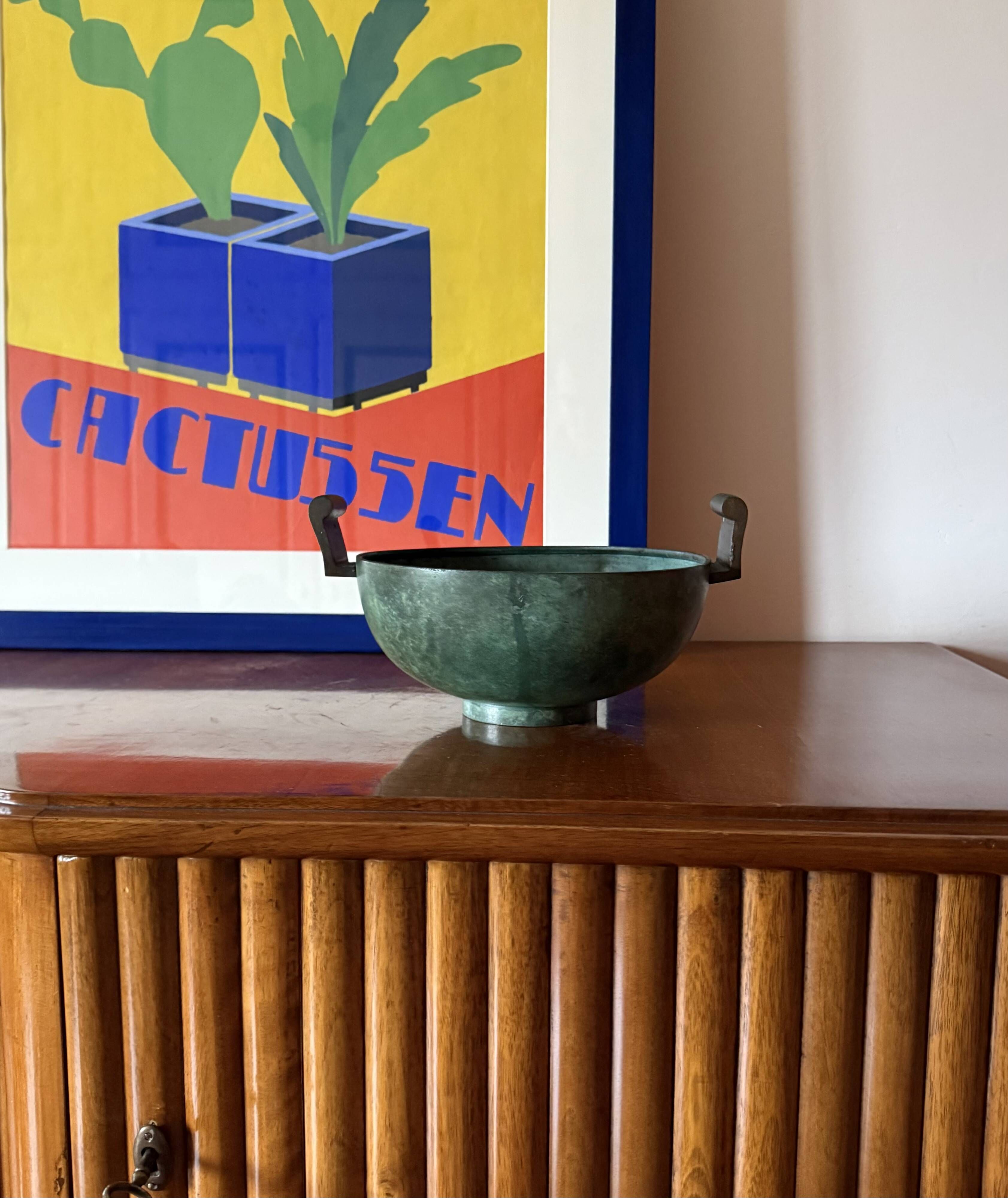 Art Deco bronze vase, Italy ca. 1930s