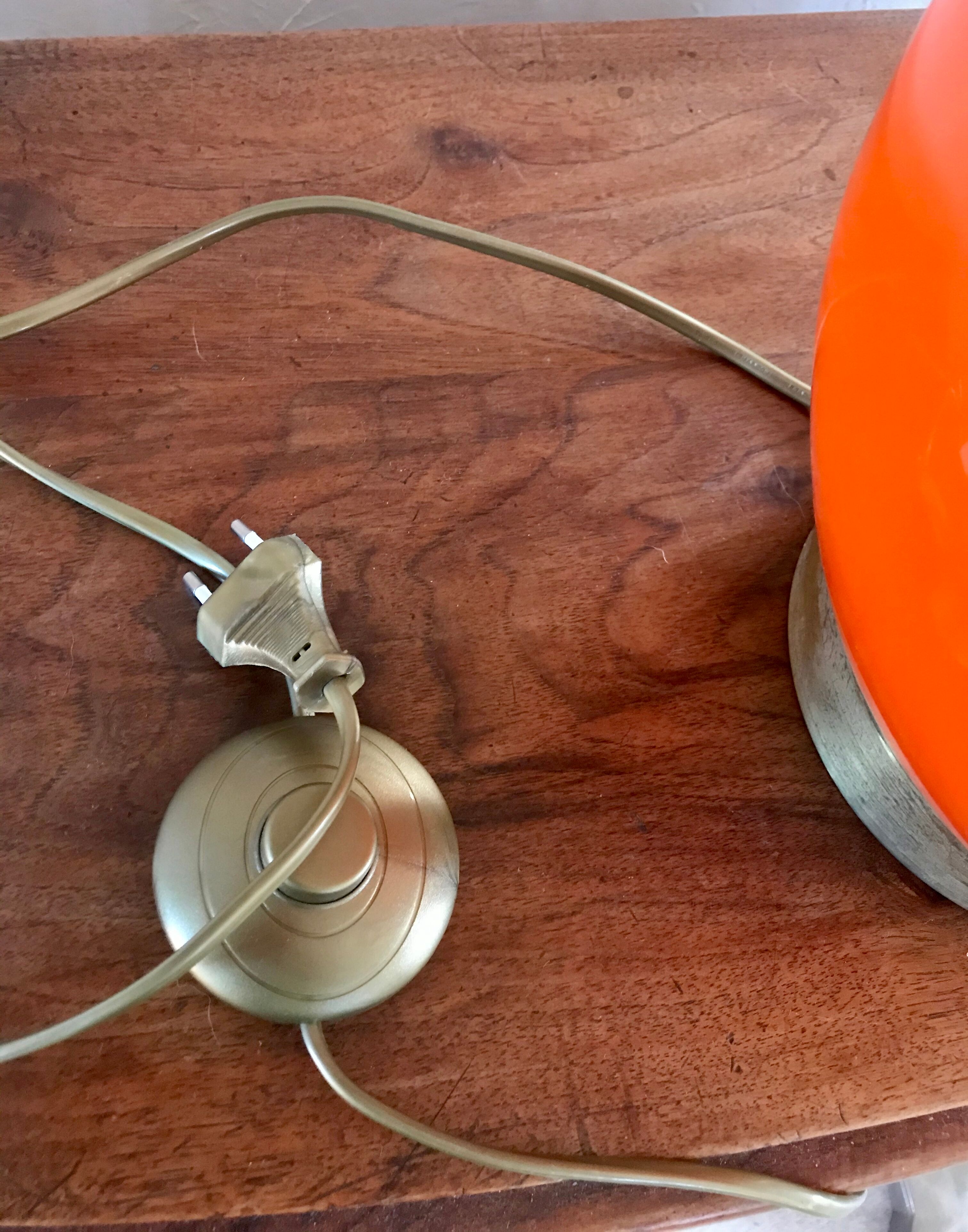 70's dual-light opaline lamp