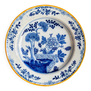 Plat rond Delft, XVIIIème
