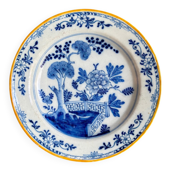 Plat rond Delft, XVIIIème s.