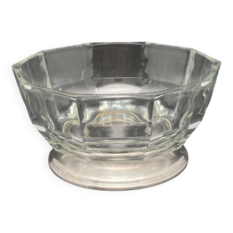 Glass and silver metal cup