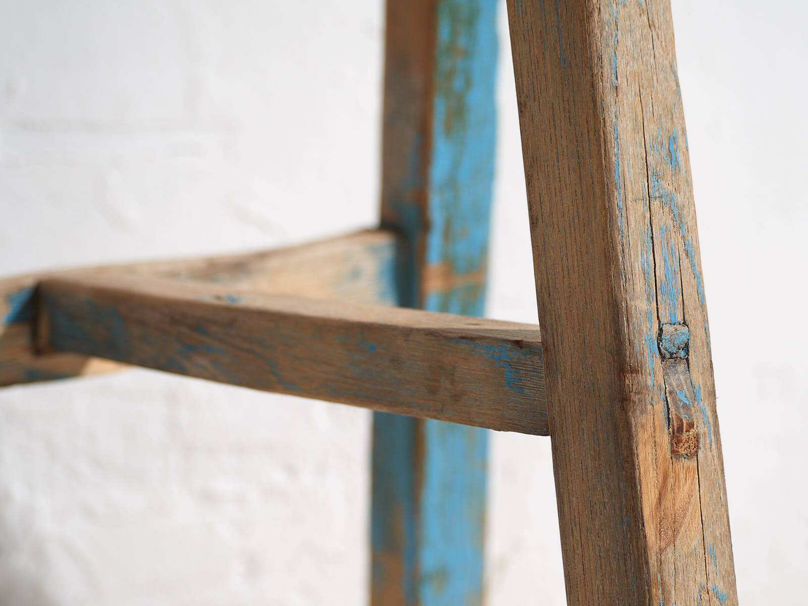 Antique solid wood stool (c.1900) #7