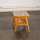 Glass and wood side table