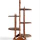 Wood and leather plant stand