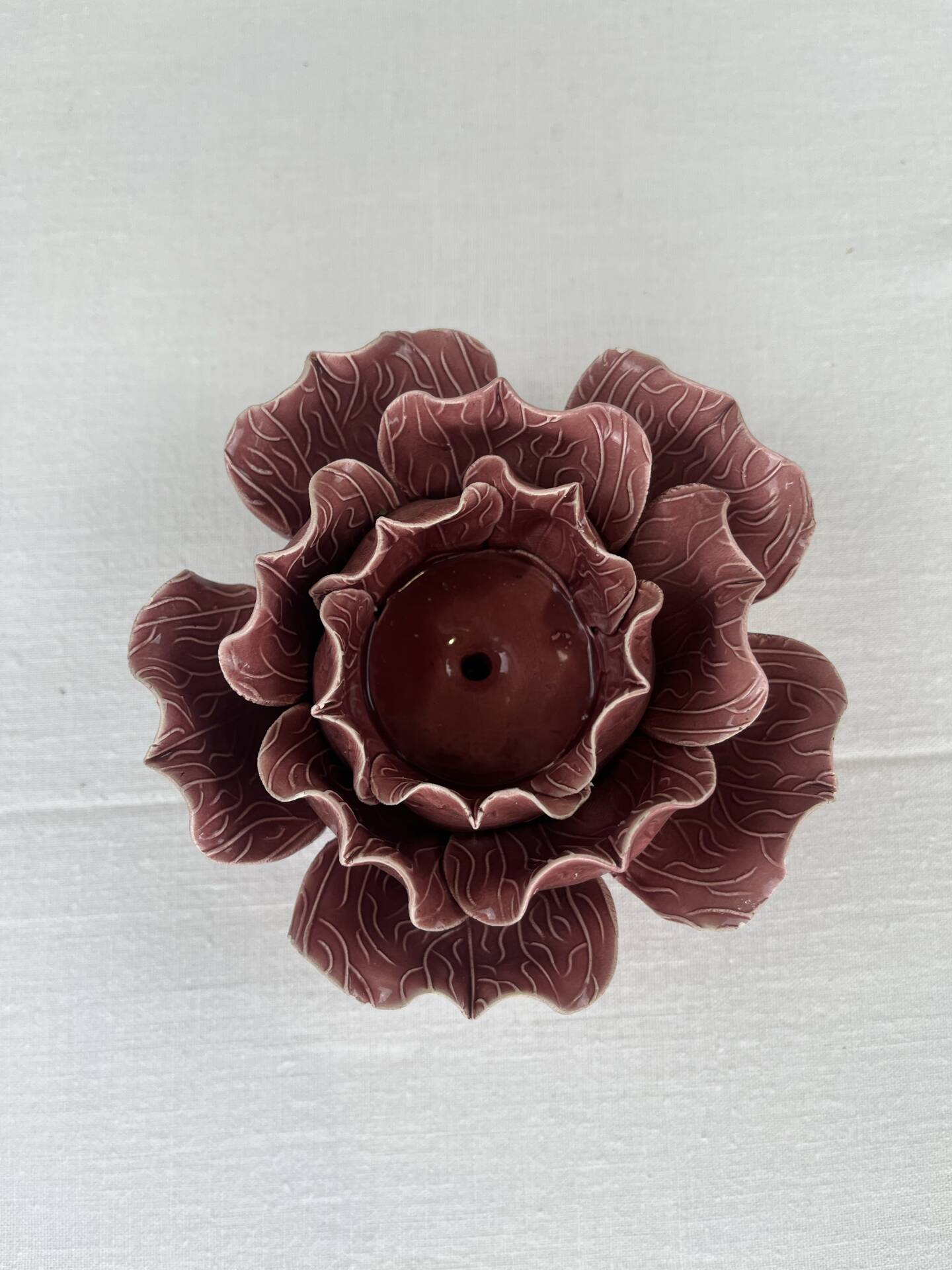 Ceramic flower candlestick