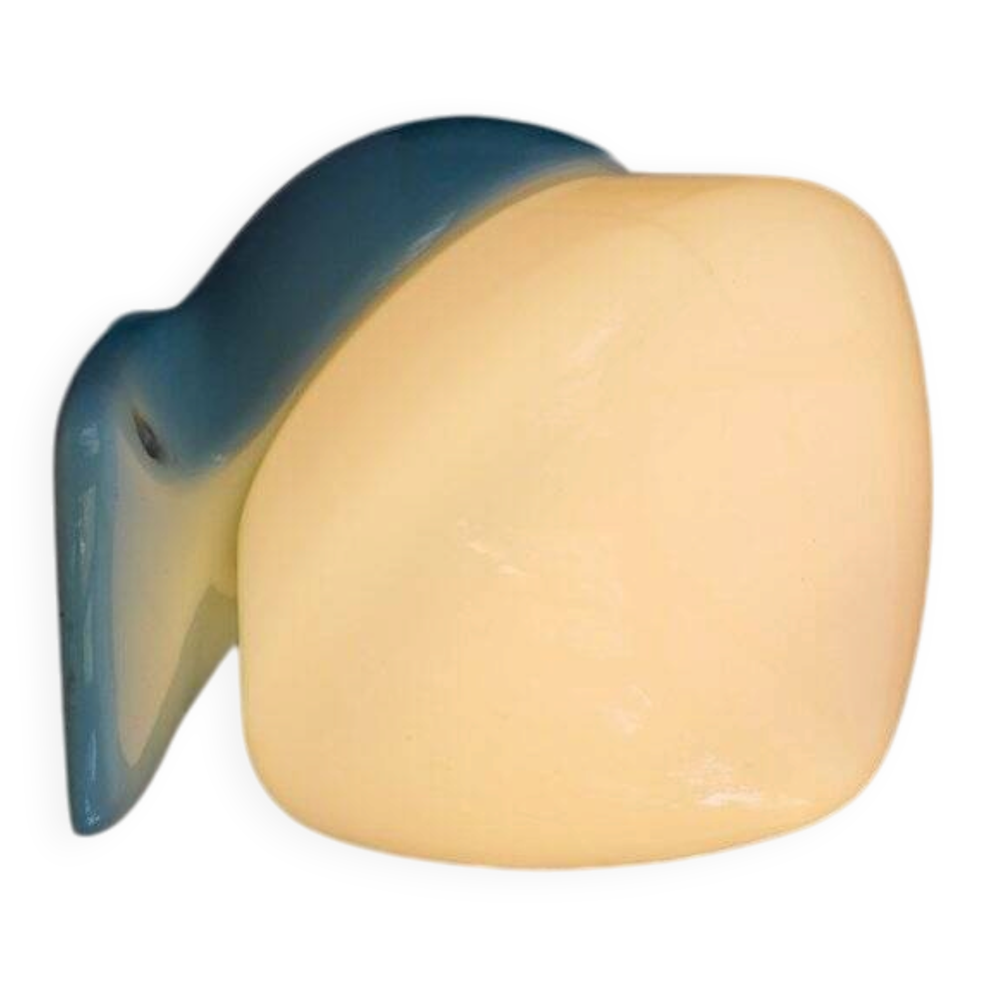 Large mid-century modern pale blue bathroom sconce from Ifö, Sweden