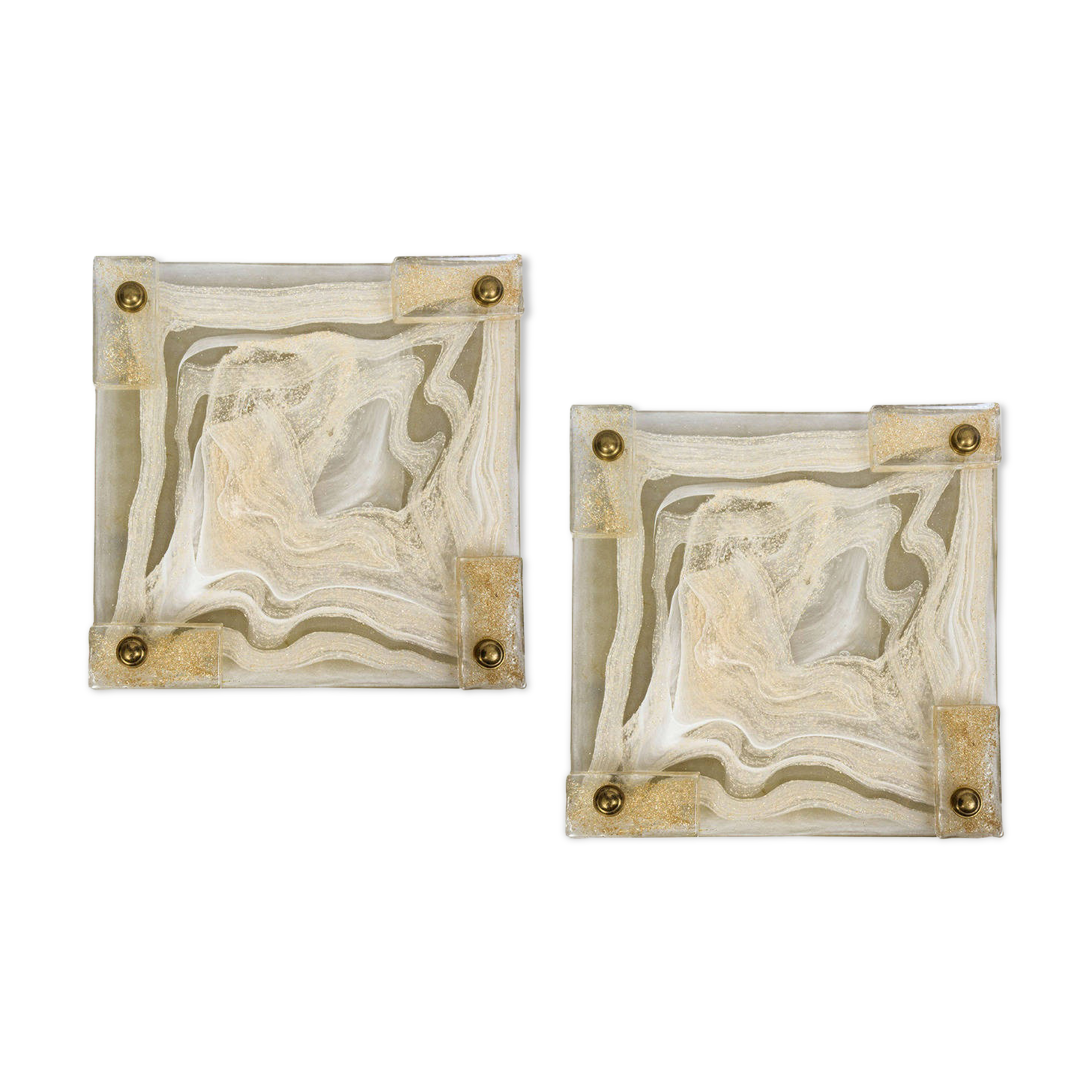 Pair of walll light  in Murano glass