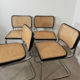 Four Marcel Breuer Cesca chairs Made in Italy