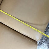 Sofa 2 places camel leather brand DUVIVIER