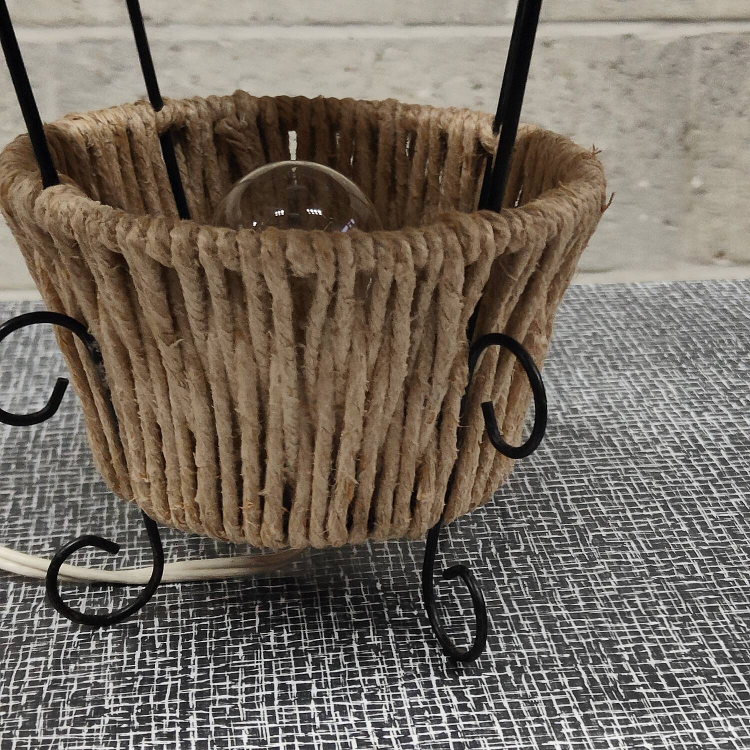 Metal and rope lamp 1960