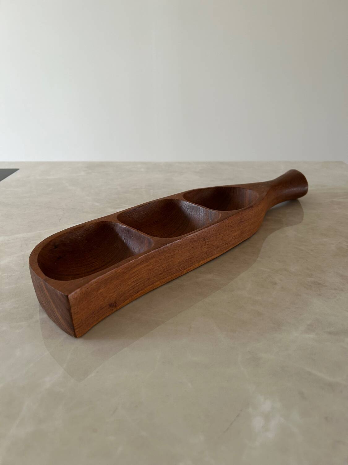 Plateau apéritif vintage en teck