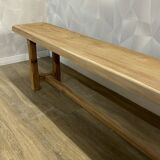 2m20 solid walnut benches, stripped and varnished