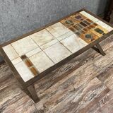 Scandinavian coffee table from the 60s and metal and ceramics