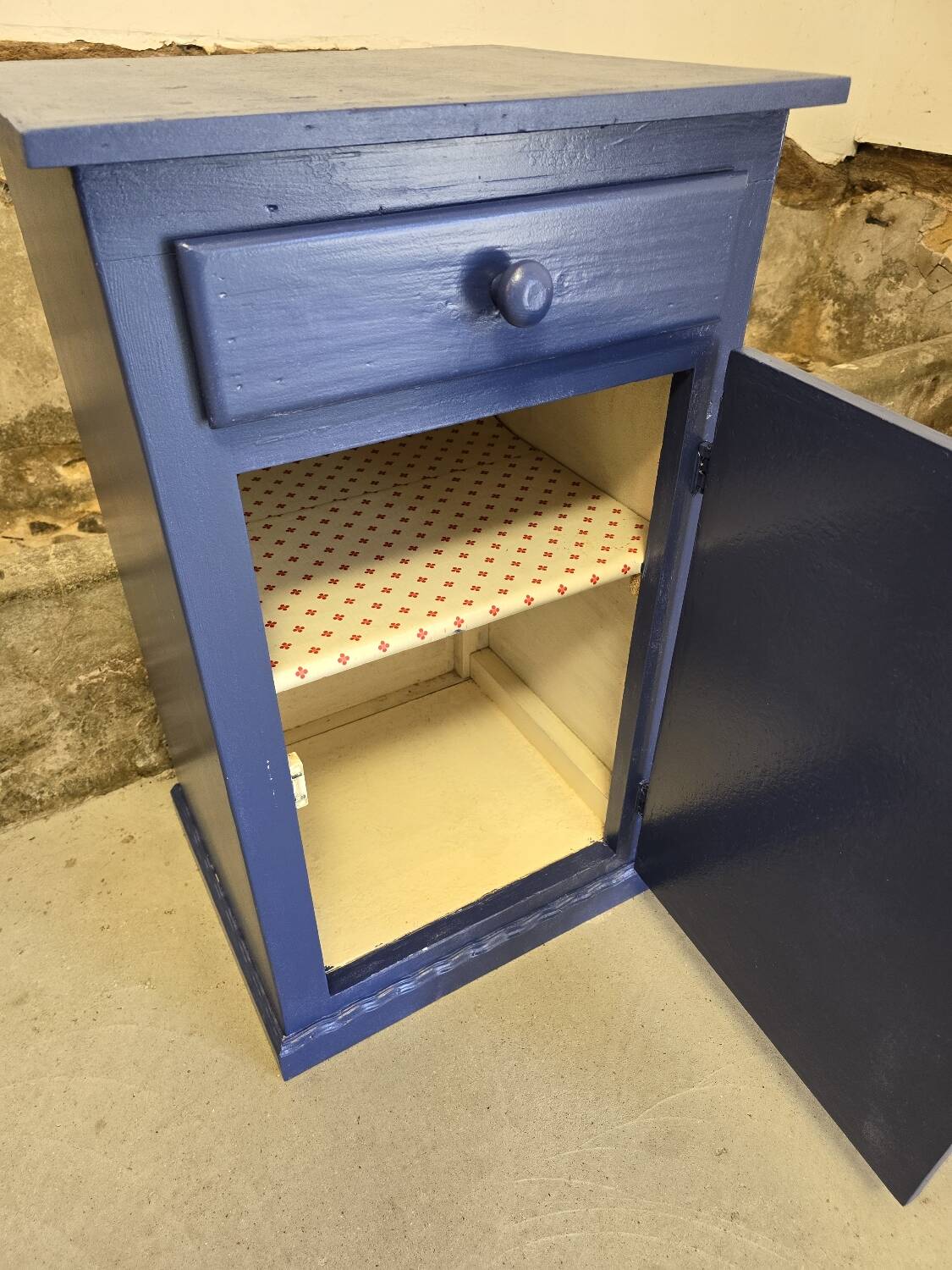 Small buffet one door one drawer Mado repainted