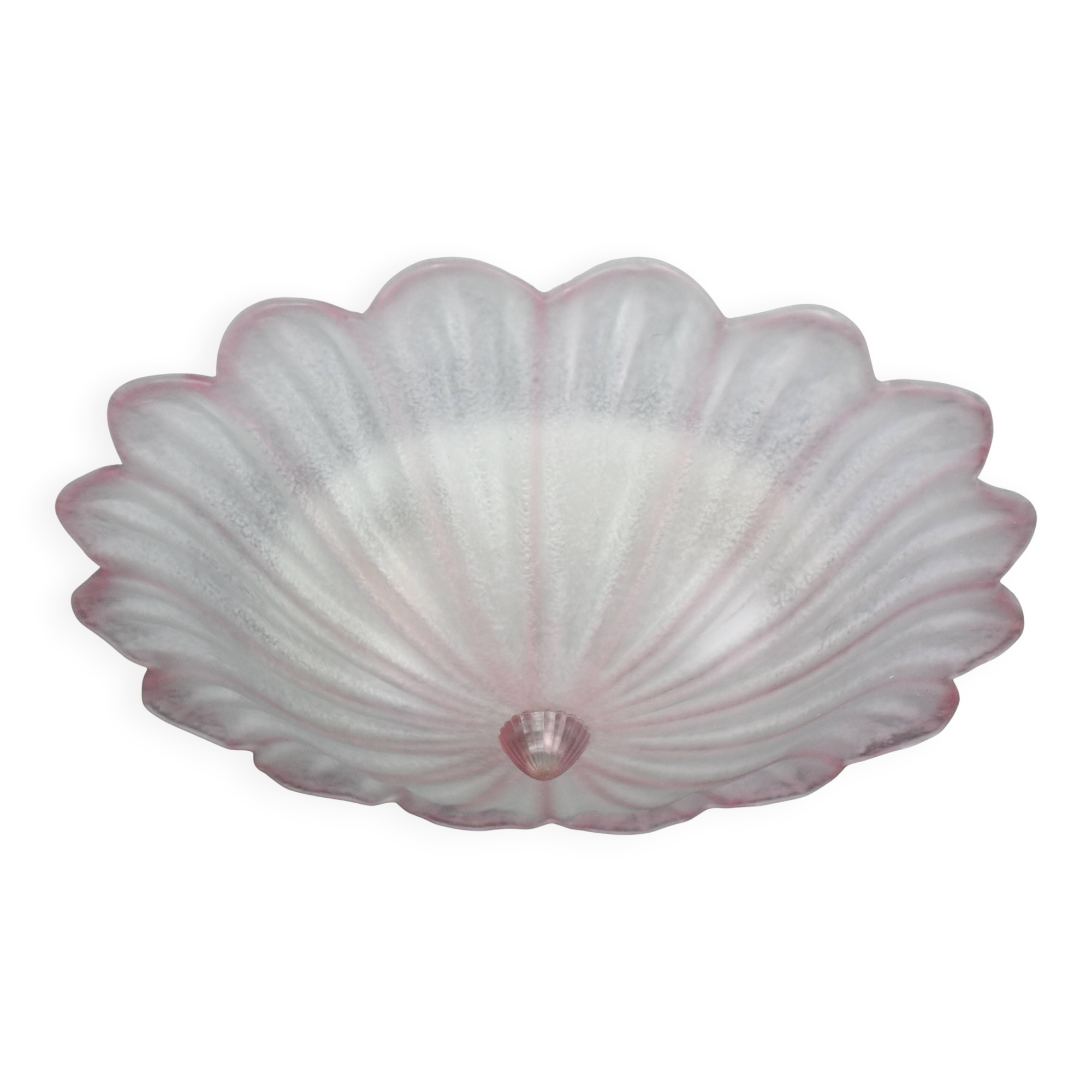 Precious Italian pink Murano glass ceiling fixture, Murano, 1970