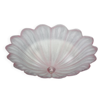 Precious Italian pink Murano glass ceiling fixture, Murano, 1970