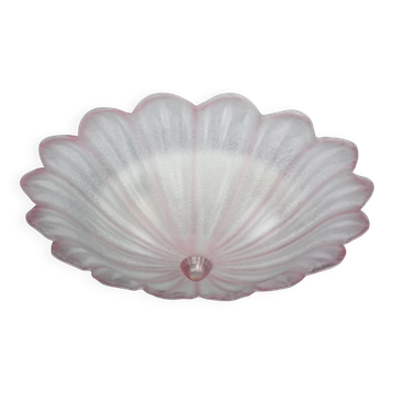 Precious Italian pink Murano glass ceiling fixture, Murano, 1970