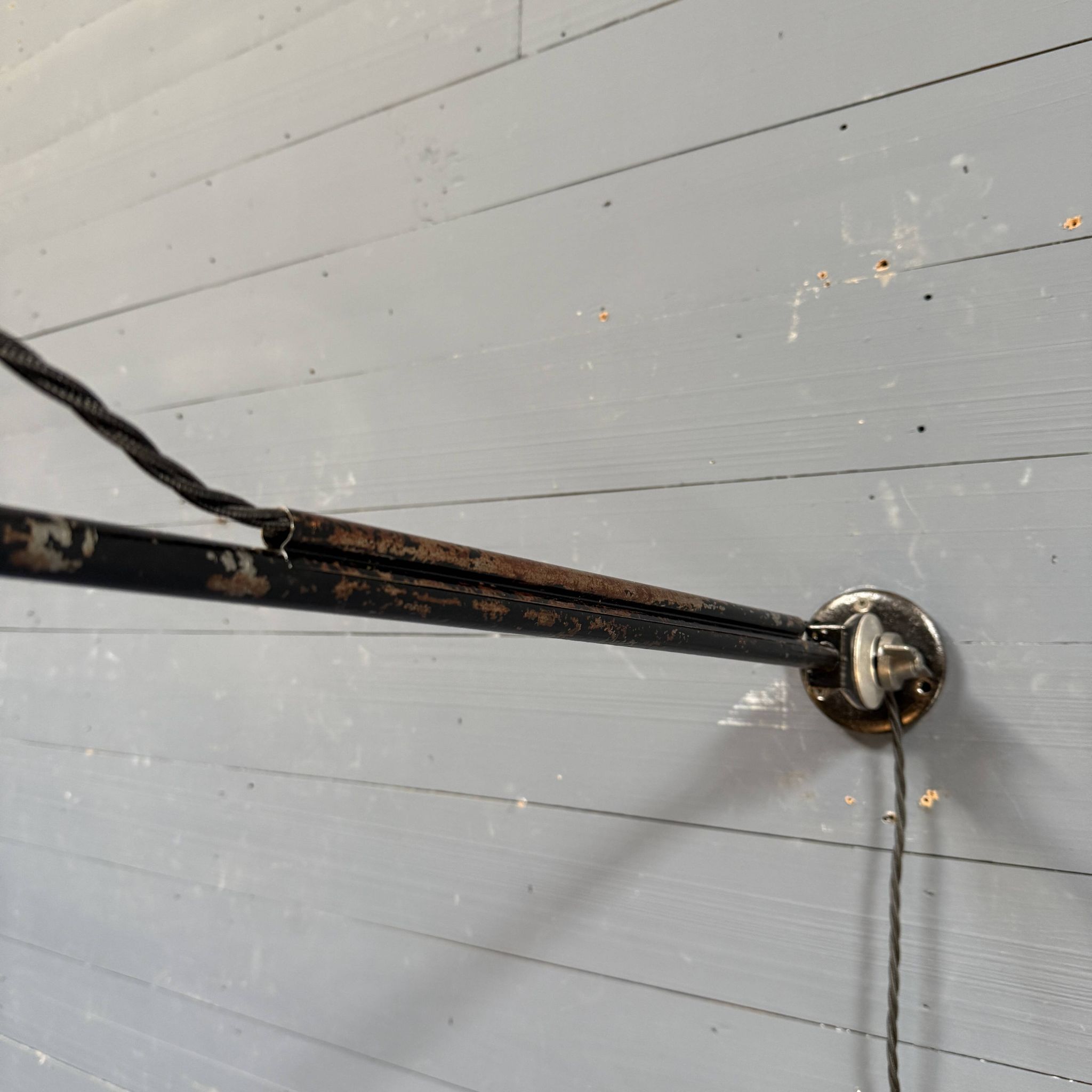 Early Rademacher wall lamp with large enamel shade