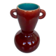 Vintage Accolay vase in red ceramic, double handle.