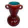 Vintage Accolay vase in red ceramic, double handle.