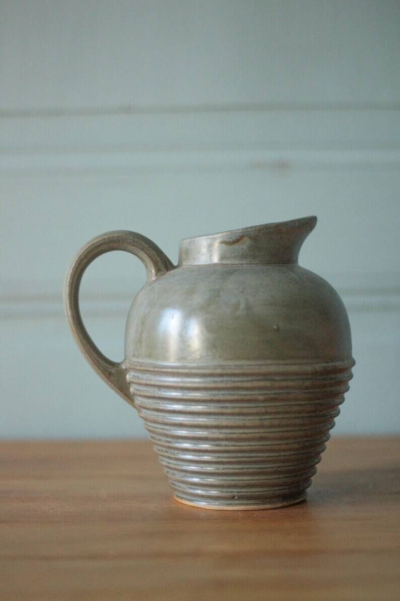 Pichet céramique émaillé, pichet art déco, cruche, broc, cuisine, collection, pitcher