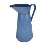 Ancien broc en tôle émaillée vintage