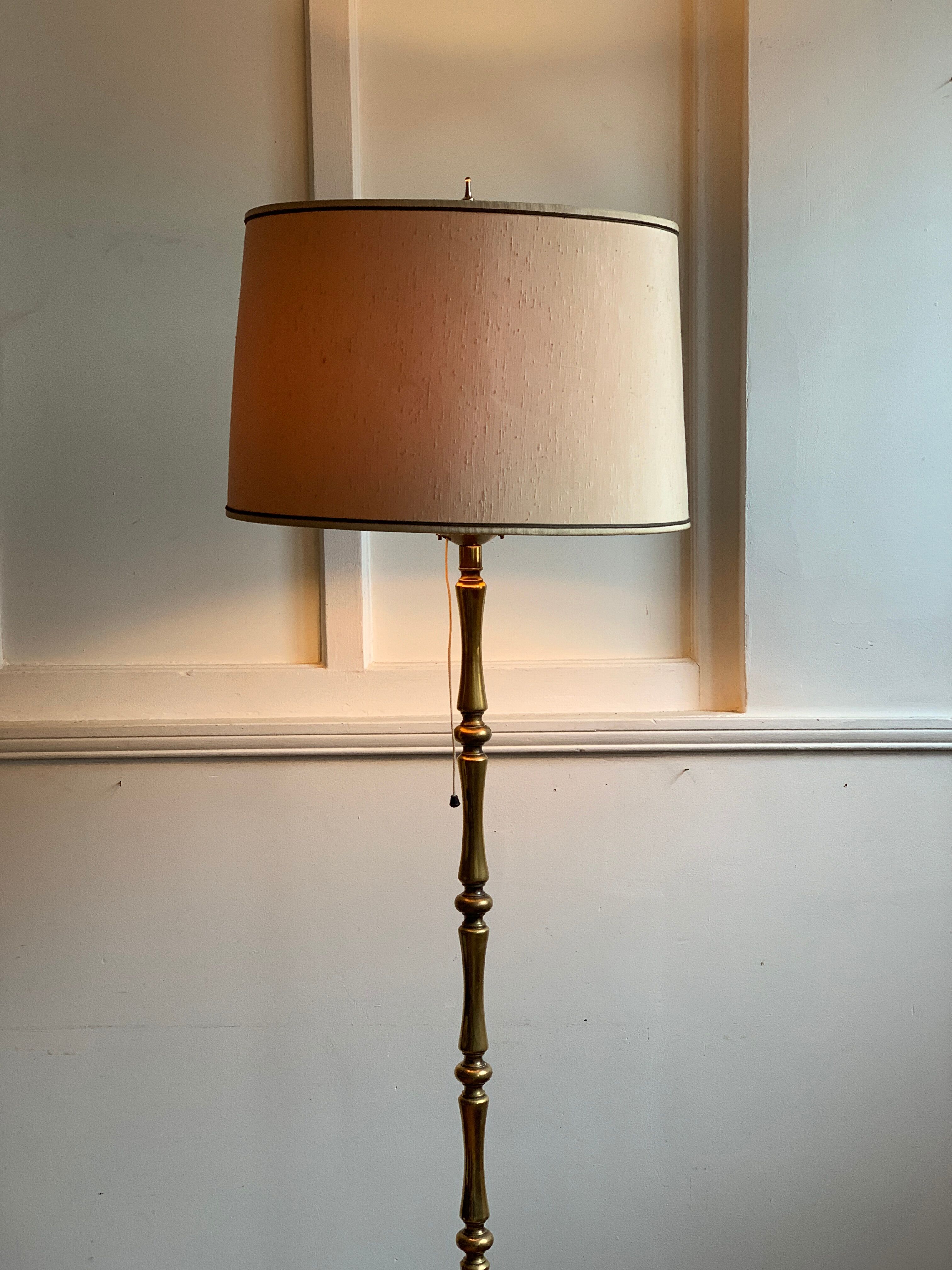 Vintage brass floor lamp
