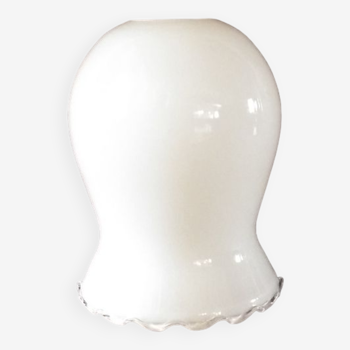 White opaline shaped like a lily of the valley bell