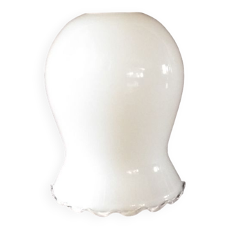 White opaline shaped like a lily of the valley bell