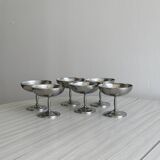 6 coupelles à dessert en inox
