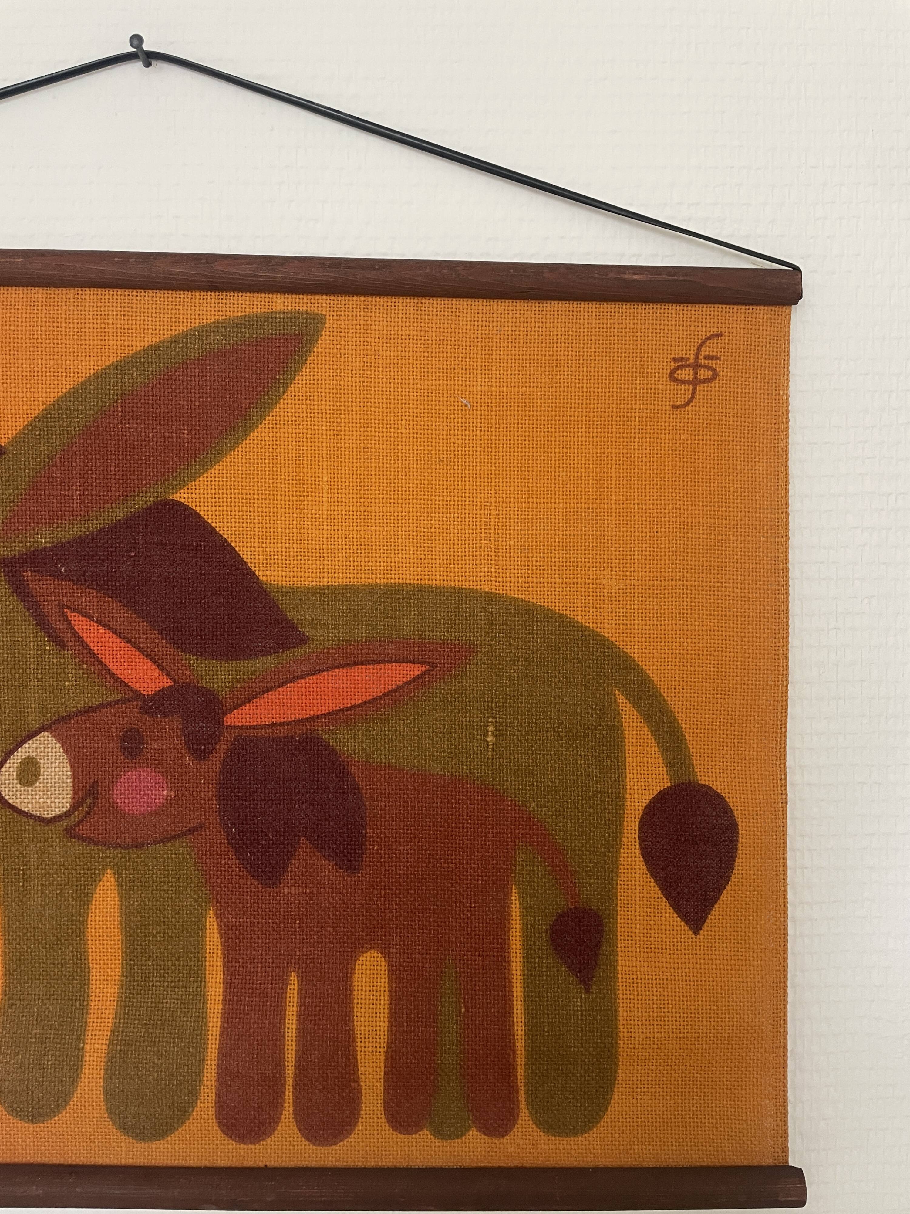 Screen printing on Danish woven jute