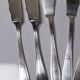 6 vintage/antique silver-plated fish knives in art deco style SFAM