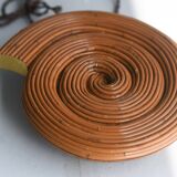 Rattan Sea Snail Design Wall Lamp