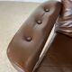 Vintage brown leather reclining lounge chair Ekornes Stressless & stool, 1960s