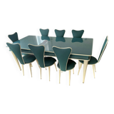 Salle à manger Umberto Mascagni — Table et 8 chaises, Italie, années 1950