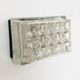 Rectangular embossed glass wall lamp from Limburg, Germany 1970
